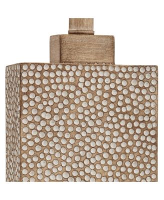 Caldwell Rustic Farmhouse Table Lamps 26 3/4" High Set of 2 Earth Tone Hammered Oatmeal Fabric Rectangular Shade for Bedroom Living Room