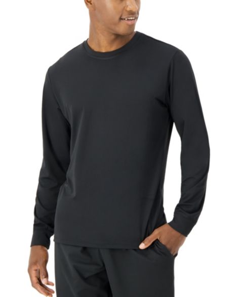 Мужская футболка Hanes Moves Performance Long Sleeve, цвет: Чёрный