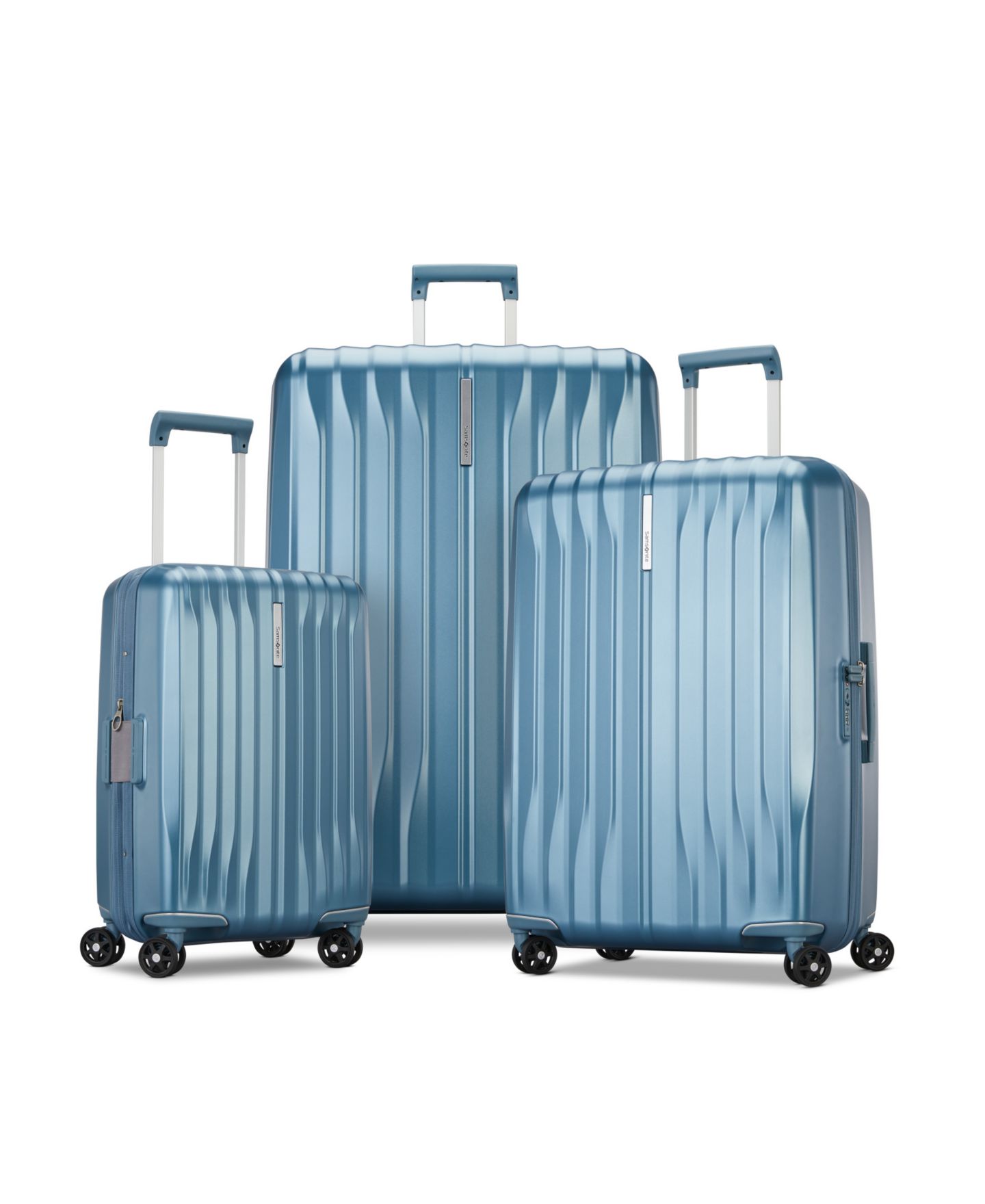 Чемодан Samsonite Uplift Hardside Carry-On Spinner, цвет: Синий — фото 9