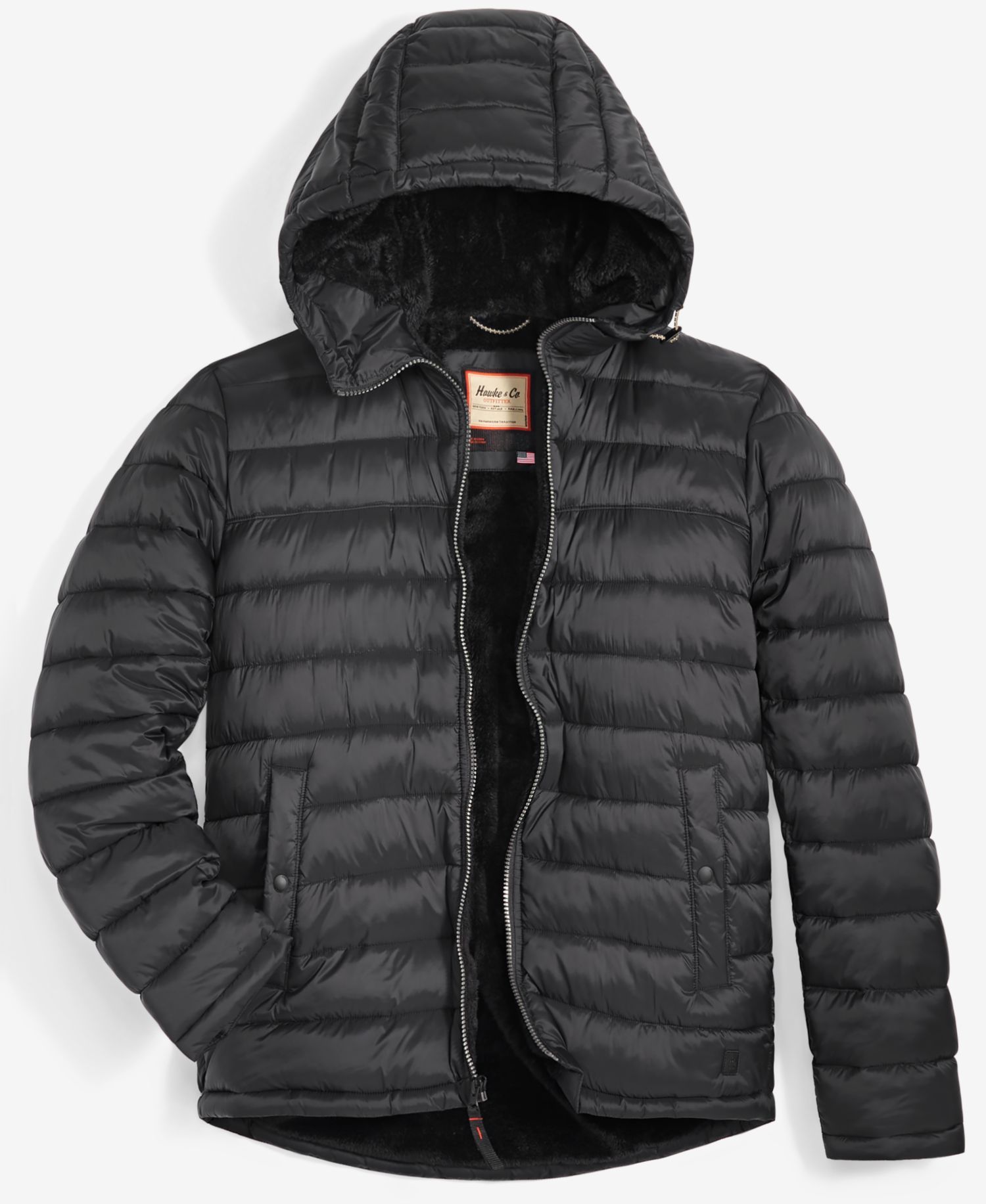 Men's Sherpa Lined Hooded Puffer Jacket