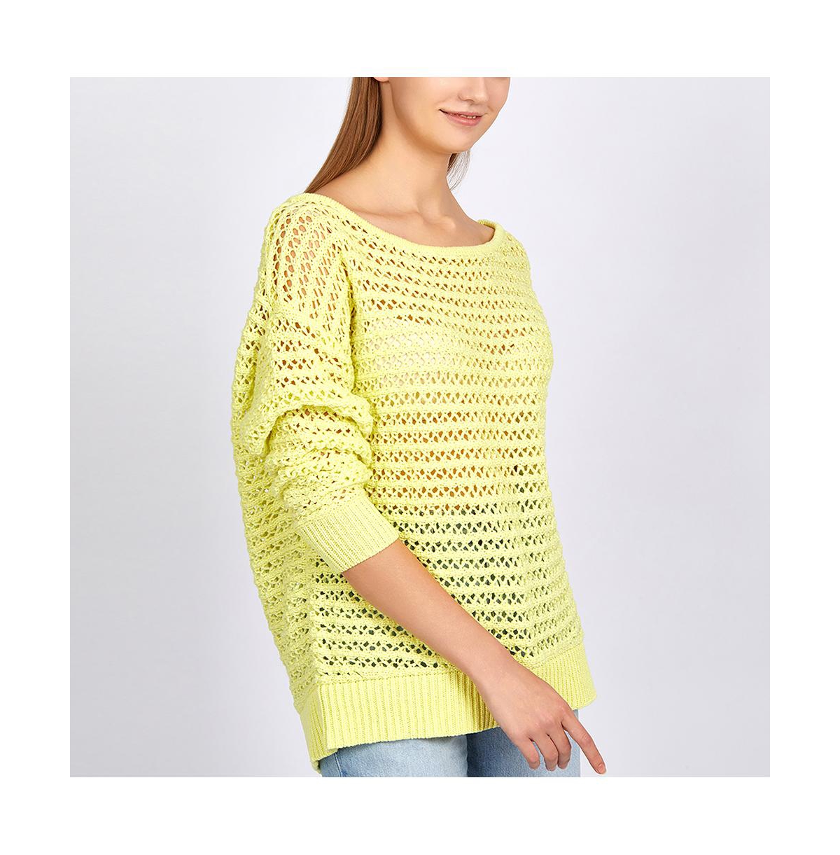 525 Women's Cindy Wide Neck Open Stitch Pullover