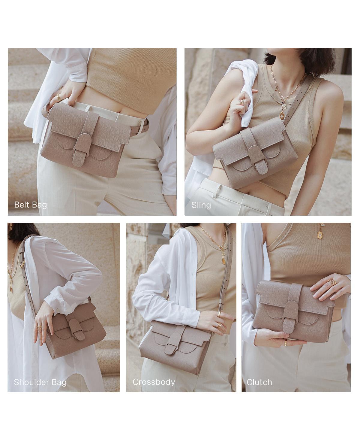 Senreve Aria Belt Bag - Pebbled Leather - Adult Womens Convertible Handbag