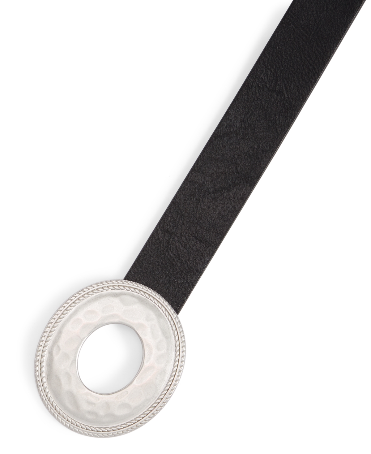 Style & Co Women's Large Hammered Ring & Hook Stretch Belt, Created for Macy's