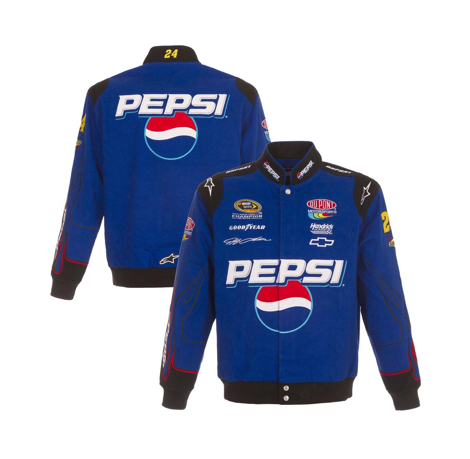 Men's Royal Jeff Gordon Pepsi Full-Snap Twill Uniform Jacket