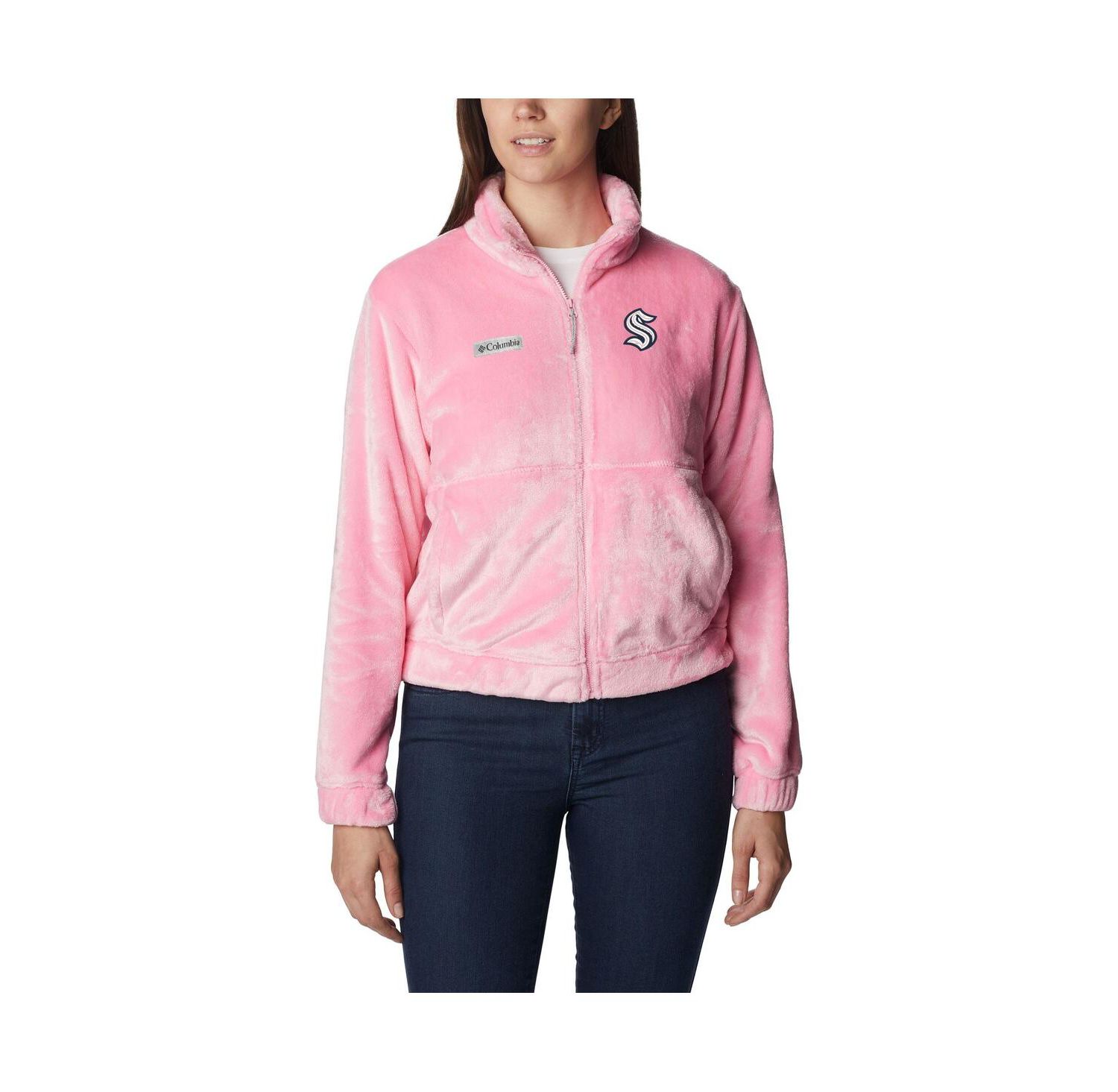 Women's Pink Seattle Kraken Fire Side Full-Zip Jacket