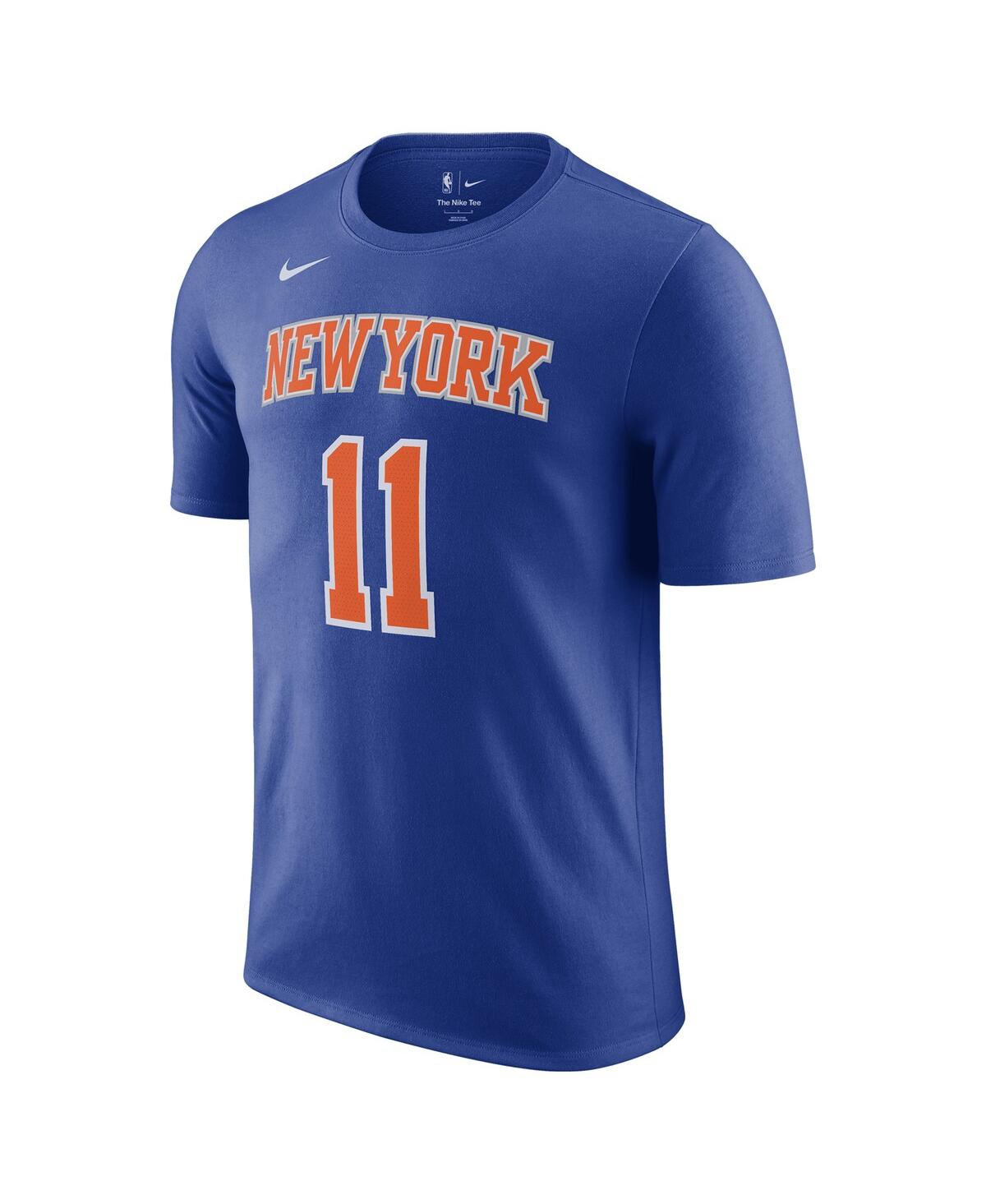 NIKE MEN'S JALEN BRUNSON BLUE NEW YORK KNICKS ICON EDITION NAME NUMBER T-SHIRT 