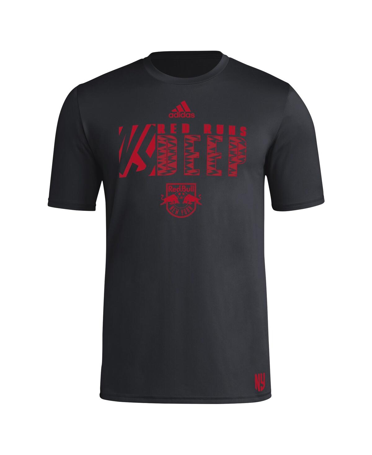 Adidas Men'sNew York Red Bulls 2024 Jersey Hook Aeroready T-Shirt - Black