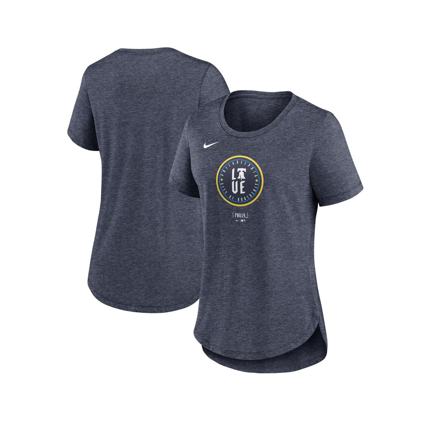 Women's Navy Philadelphia Phillies 2024 City Connect Tri-Blend T-Shirt