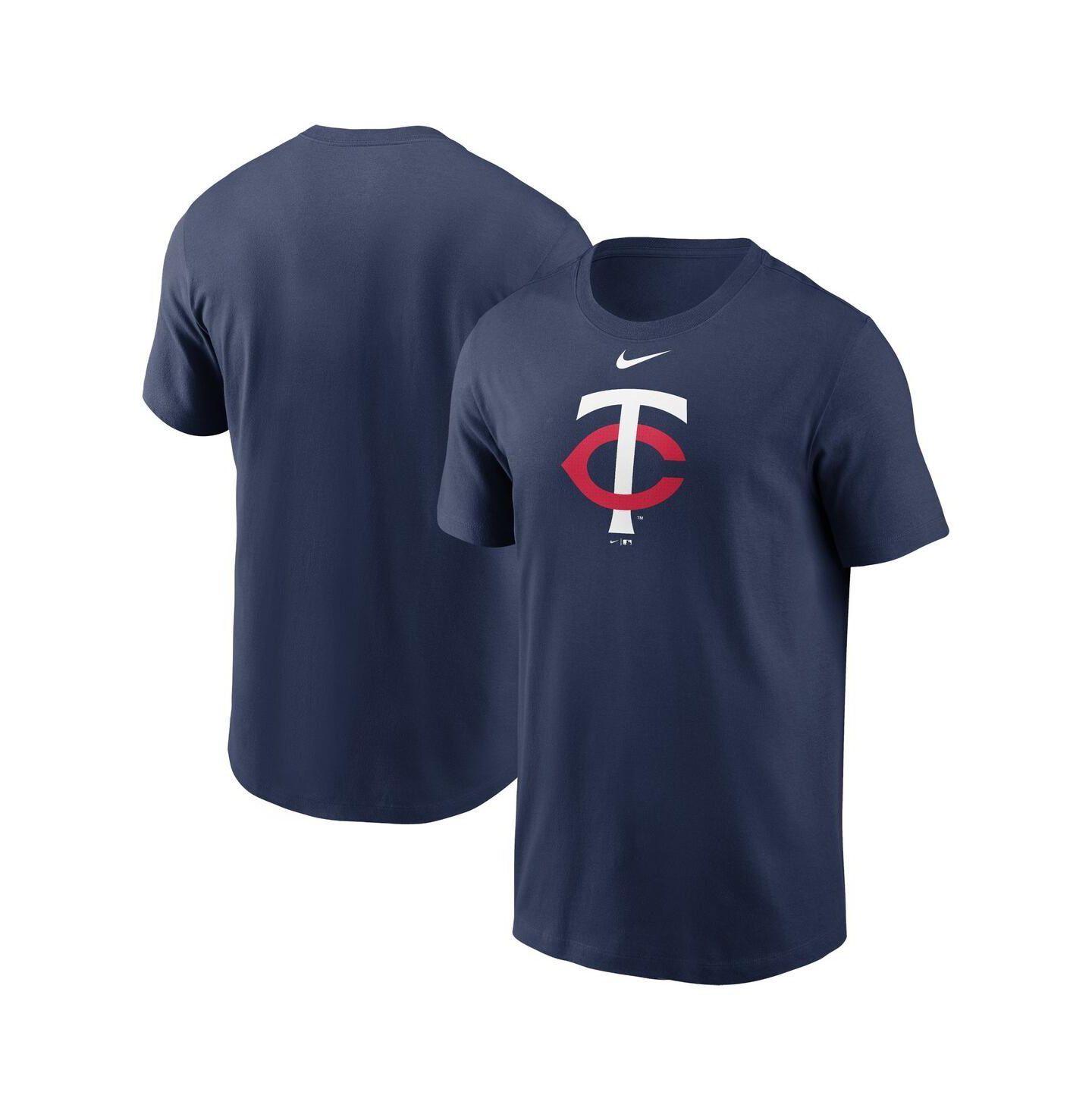 Мужская футболка Nike Navy Minnesota Twins Fuse Logo — фото 1