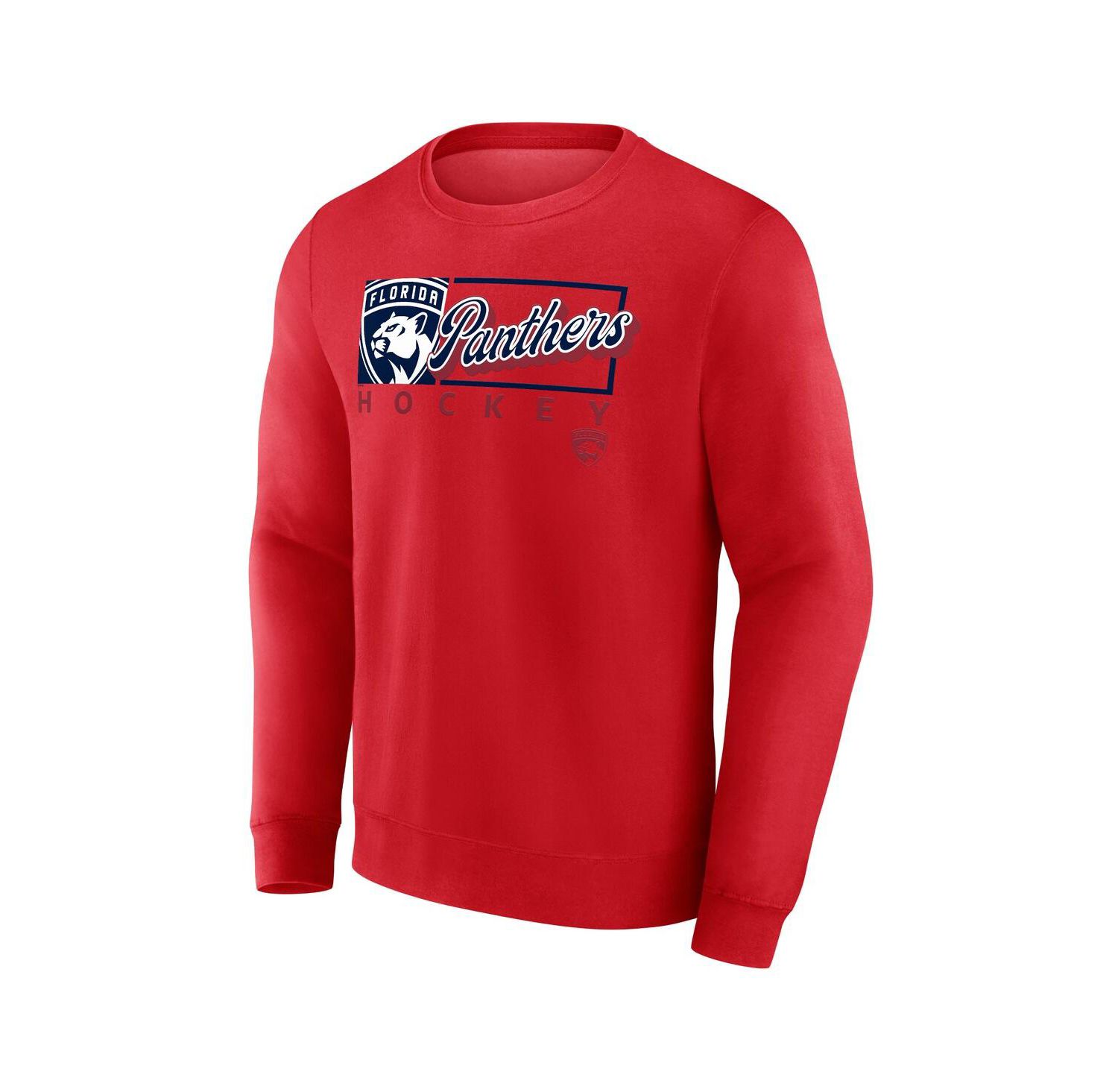 Men's Red Florida Panthers Focus Fleece Pullover Sweatshirt
