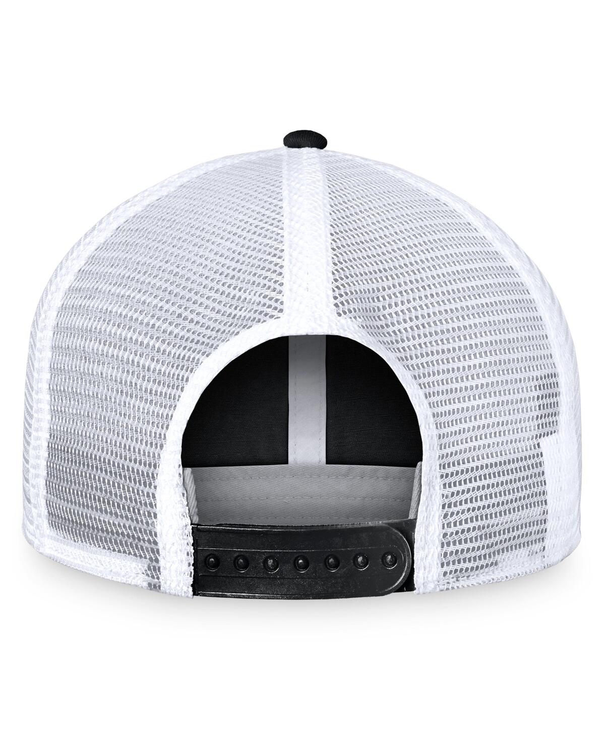 Fanatics Men's Black/white Vegas Golden Knights Free Kick Trucker Adjustable Hat In Black,white