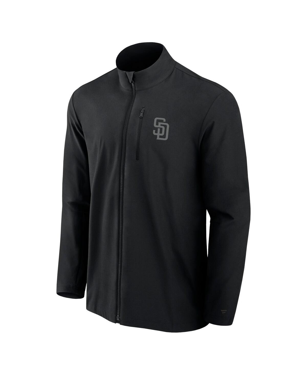 Fanatics Signature Men'sSan Diego Padres Front Office Woven Full-Zip Jacket - Black