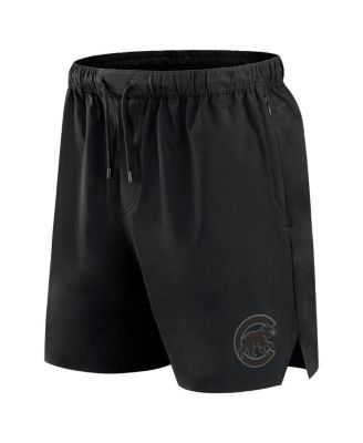 Men's Black Chicago Cubs Front Office Woven Shorts