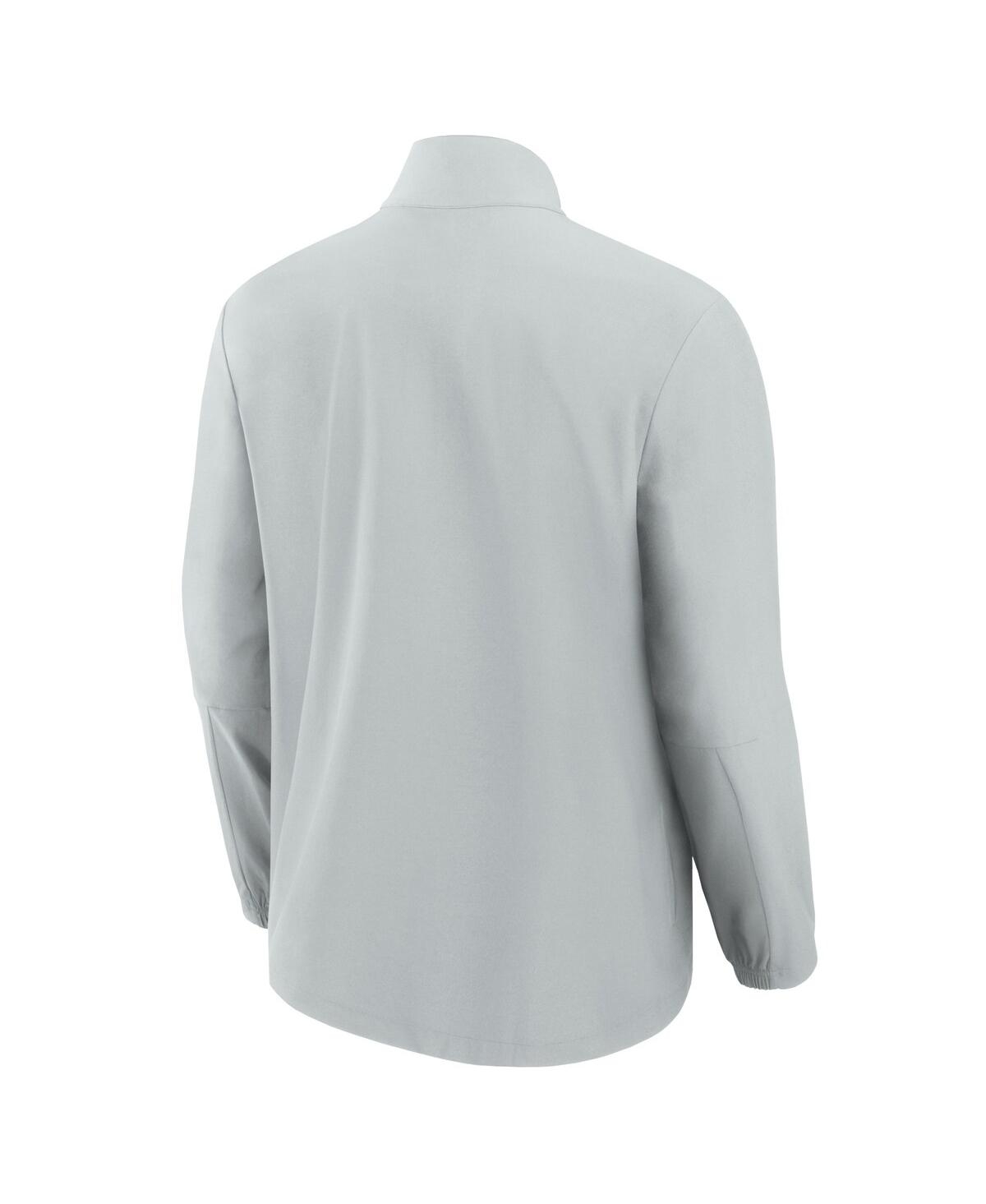 Fanatics Signature Men's Gray Cleveland Browns Front Office Woven Quarter-zip Jacket In Gray