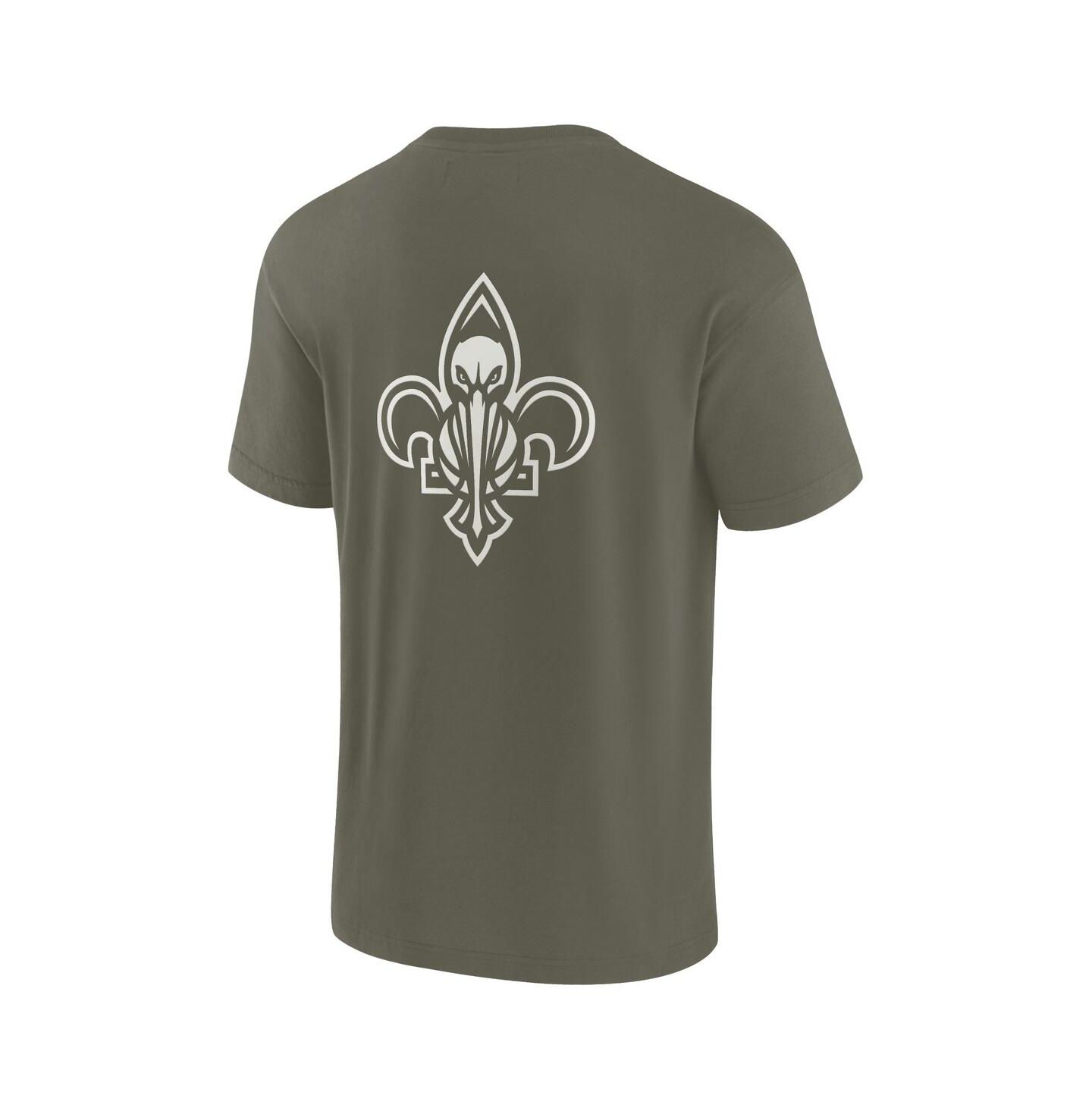 Футболка Fanatics Signature Olive New Orleans Pelicans Elements Super Soft Short Sleeve — фото 2