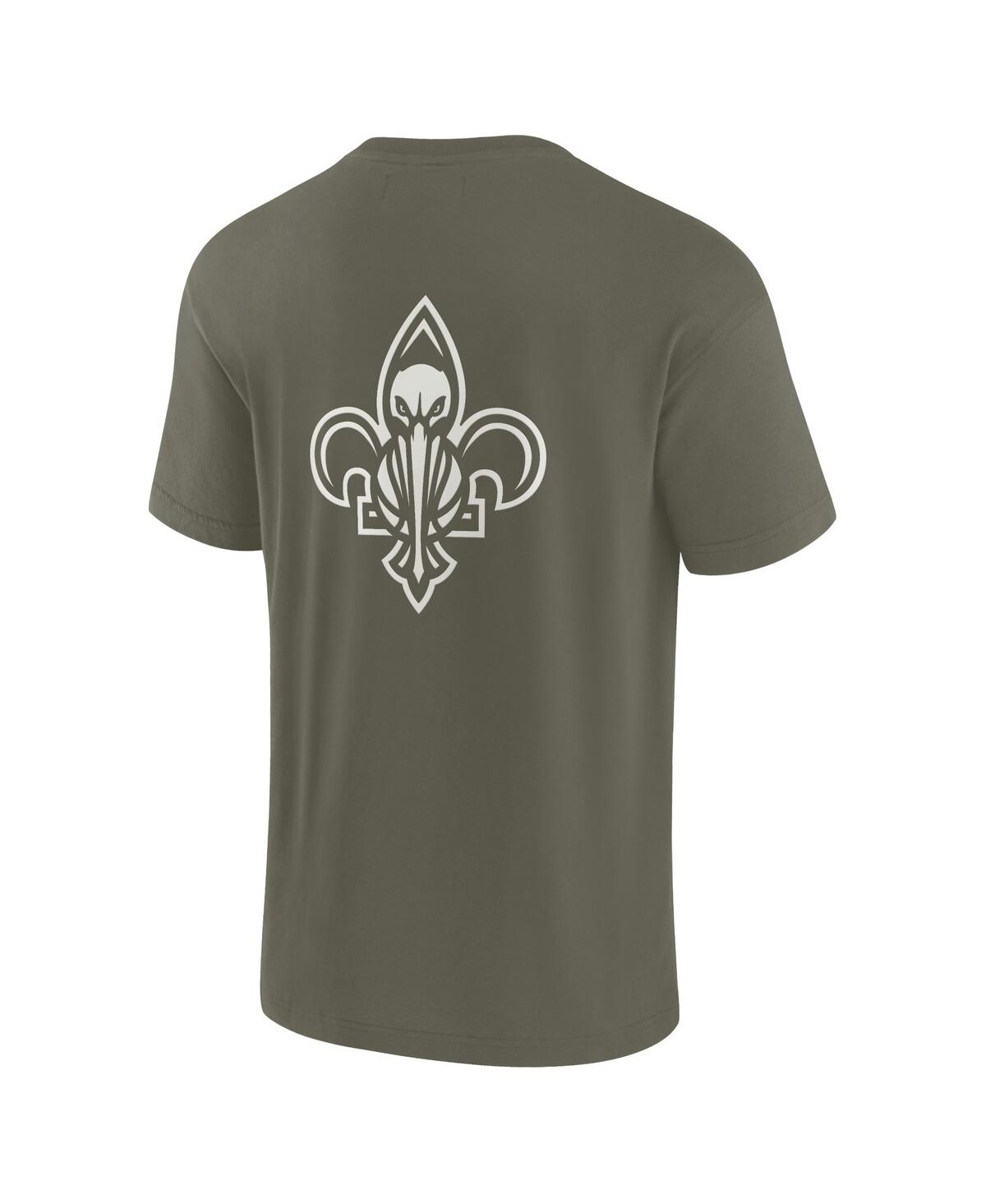 Fanatics Signature Men's And Women's Olive New Orleans Pelicans Elements Super Soft Short Sleeve T-shirt In Olive