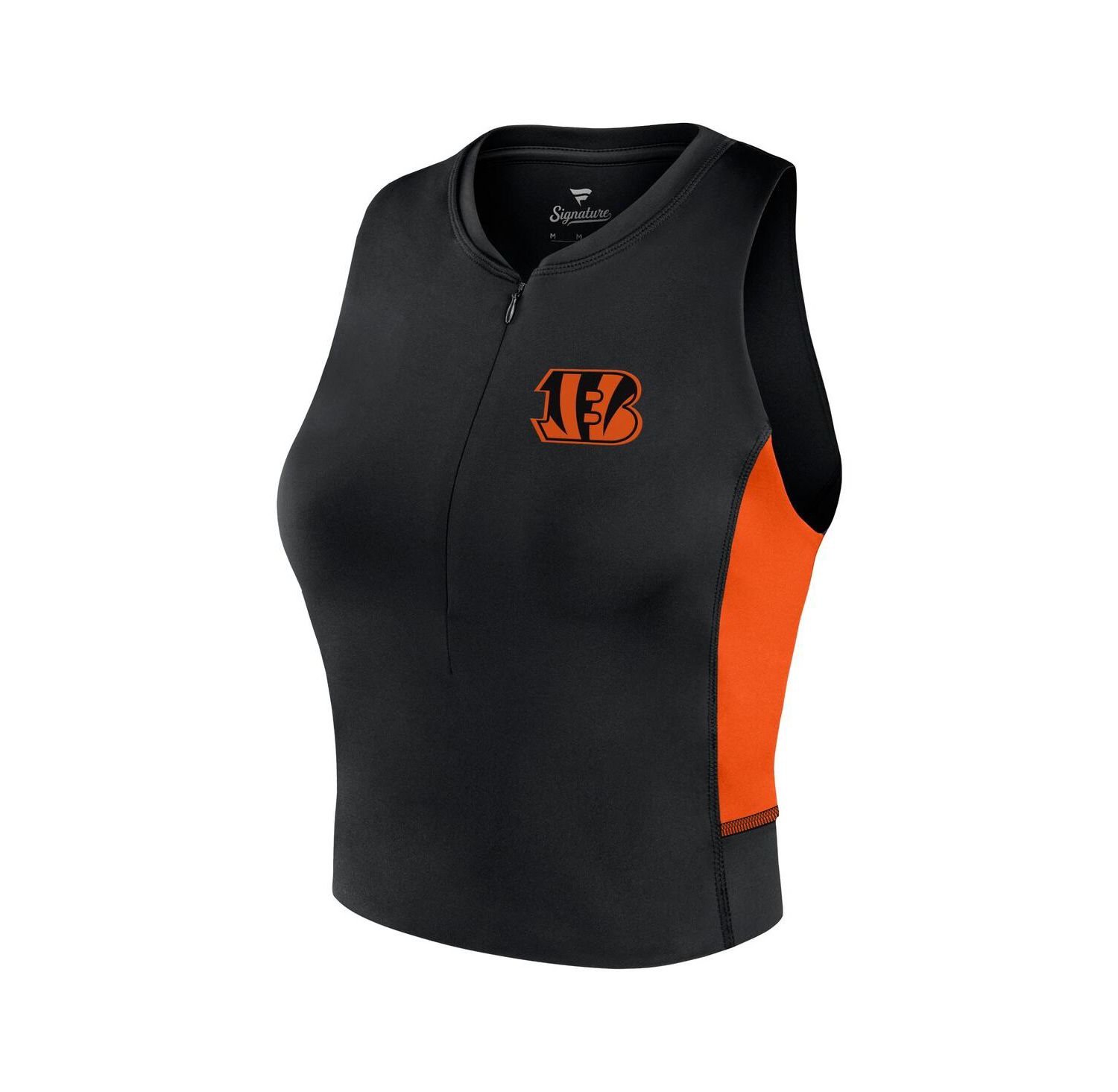 Women's Black Cincinnati Bengals Studio Fitted Gym Tank Top