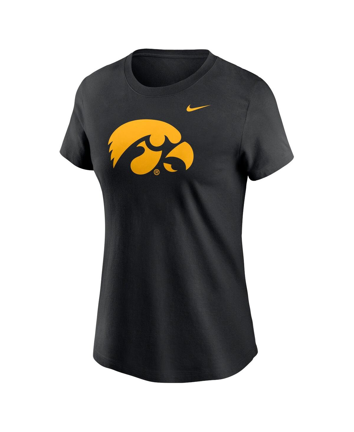 Nike Women's Black Iowa Hawkeyes Primetime Evergreen Logo T-shirt In Black