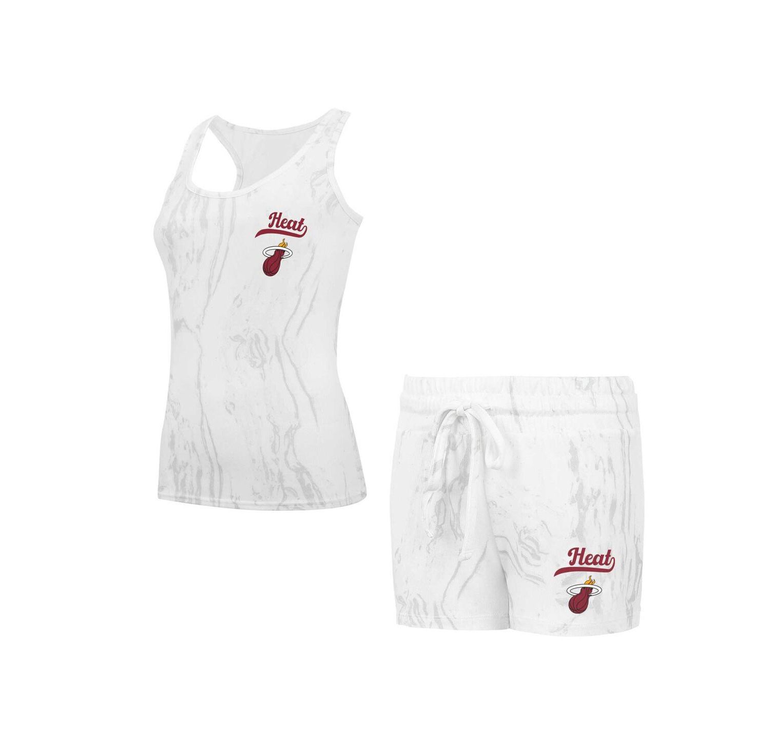 Women's White Miami Heat Quartz Tank Top Shorts Set