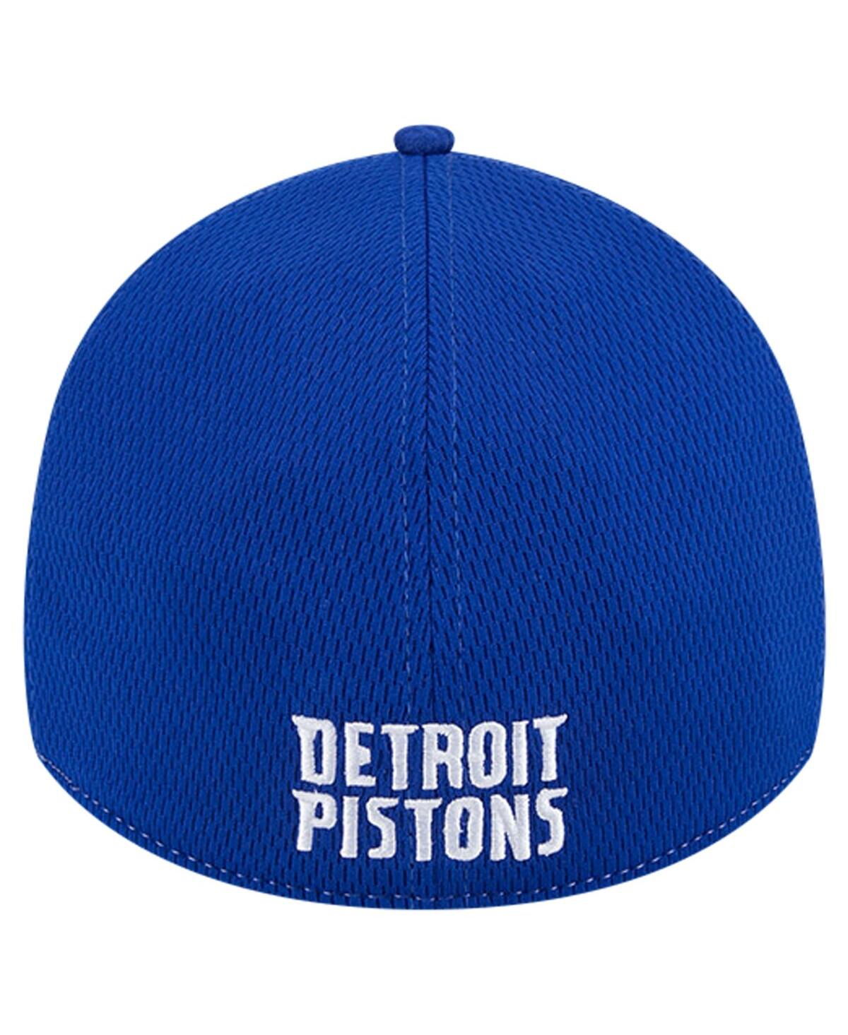 New Era Men'sBlue Detroit Pistons Two-Tone 39THIRTY Flex Hat - Heather Gray