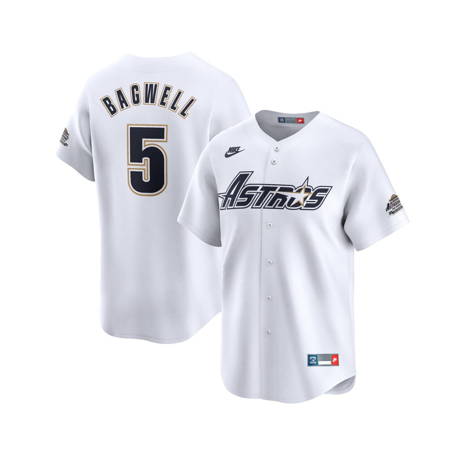 Men's Jeff Bagwell White Houston Astros Throwback Cooperstown Collection Limited Jersey