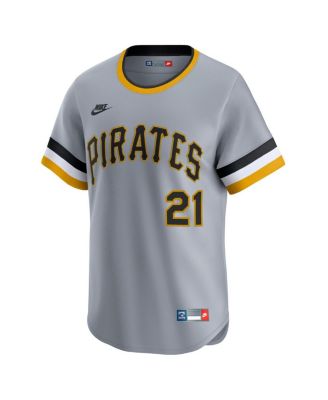 Men's Roberto Clemente Gray Pittsburgh Pirates Throwback Cooperstown Collection Limited Jersey