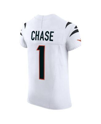 Men's Ja'Marr Chase White Cincinnati Bengals Vapor F.U.S.E. Elite Jersey