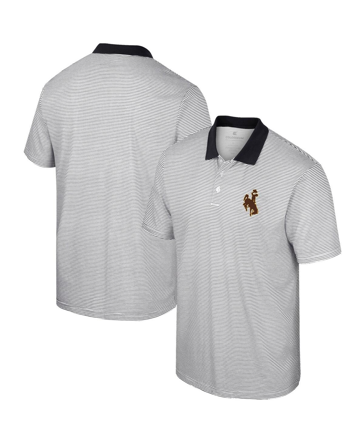 Men's White/Maroon Montana Grizzlies Print Stripe Polo Shirt - White, No Color