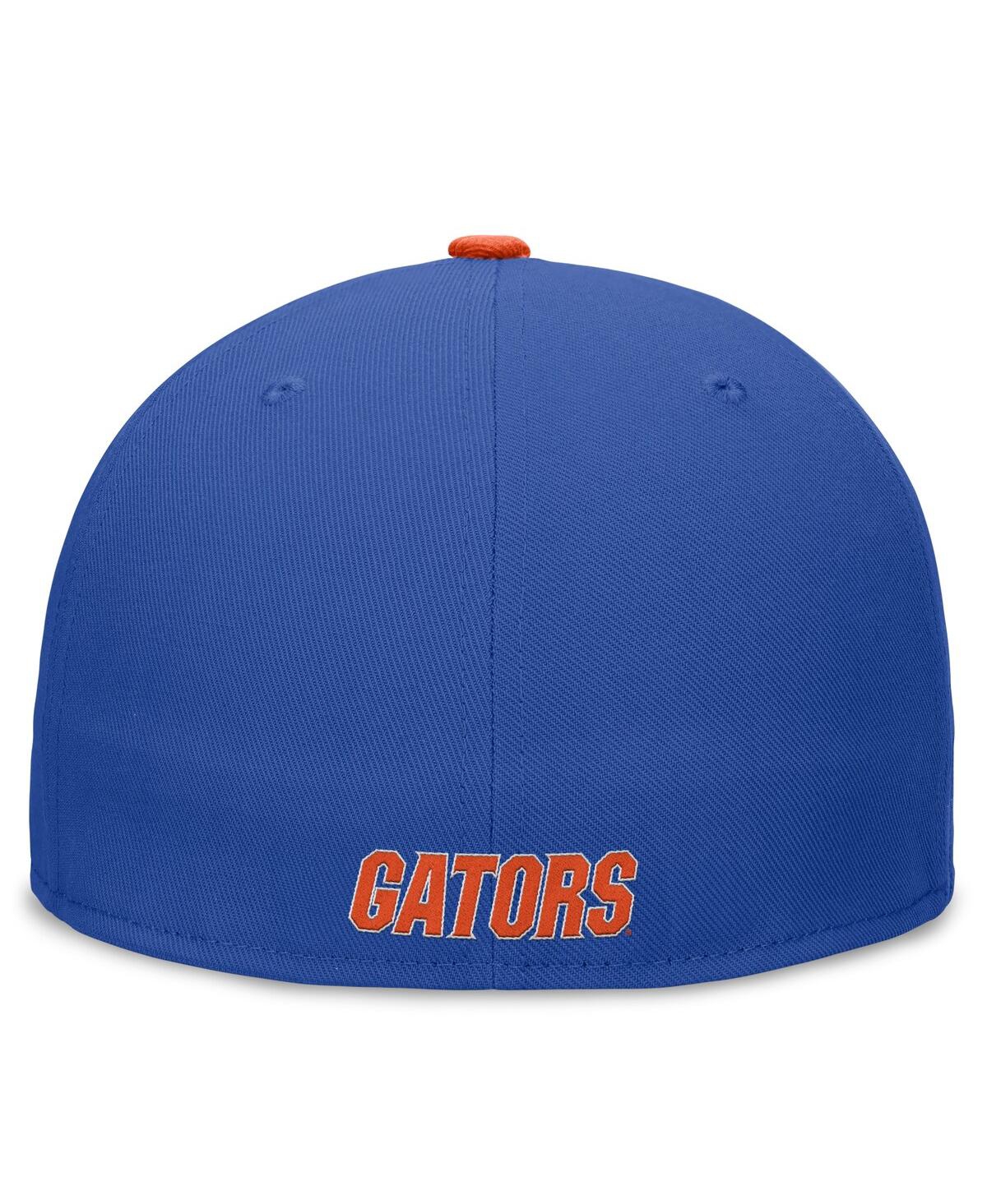 Jordan Men's Royal/orange Florida Gators Team Logo Performance Fitted Hat In Royal,orange