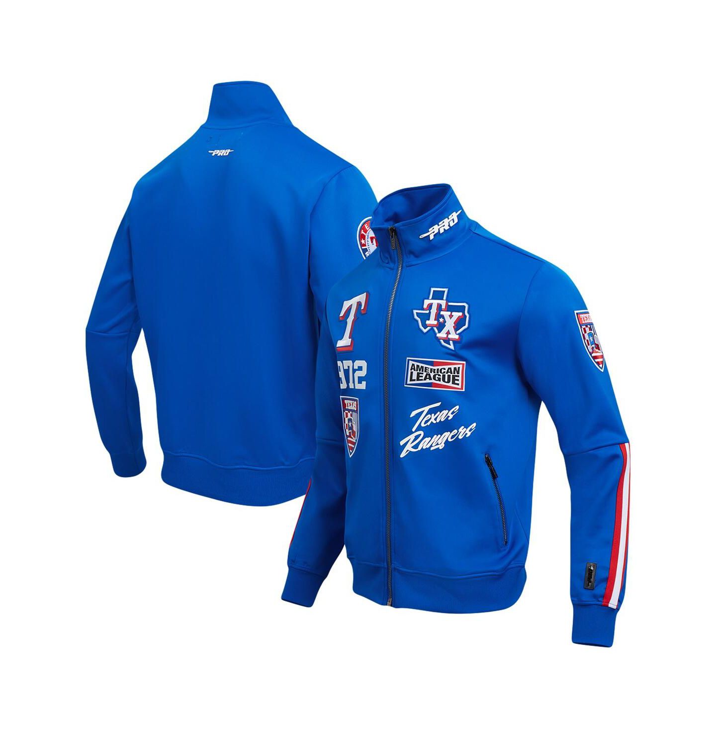 Мужская куртка Pro Standard Royal Texas Rangers Fast Lane Full-Zip Track — фото 1