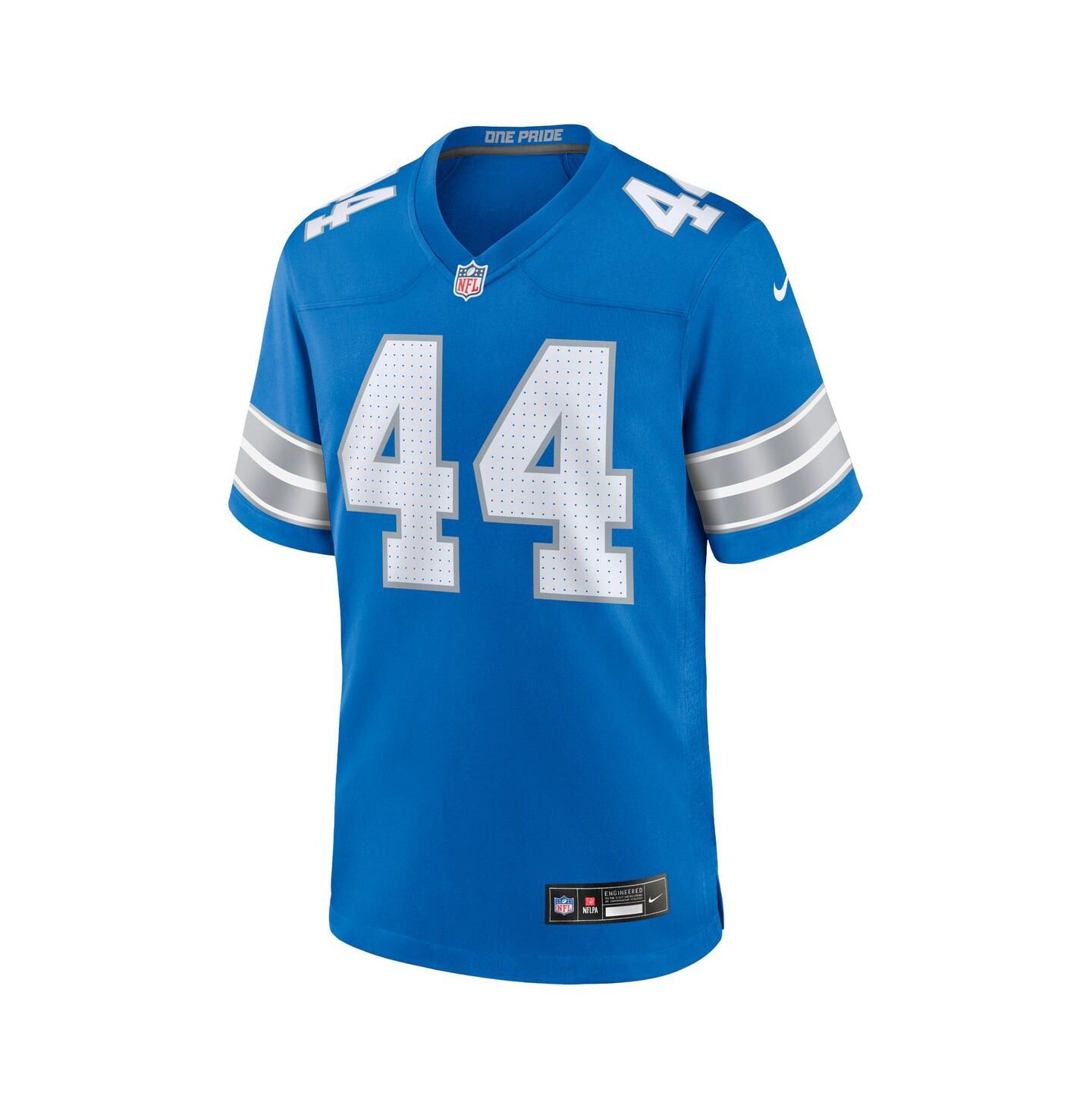 Мужской топ Nike Malcolm Rodriguez Detroit Lions Game Jersey, цвет: Синий — фото 2