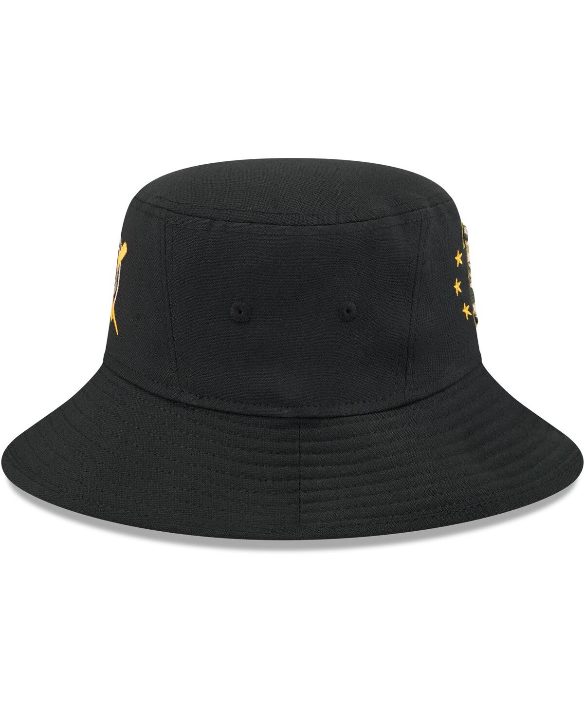 New Era Men's Black Boston Red Sox 2024-armed Forces Day Bucket Hat In Black