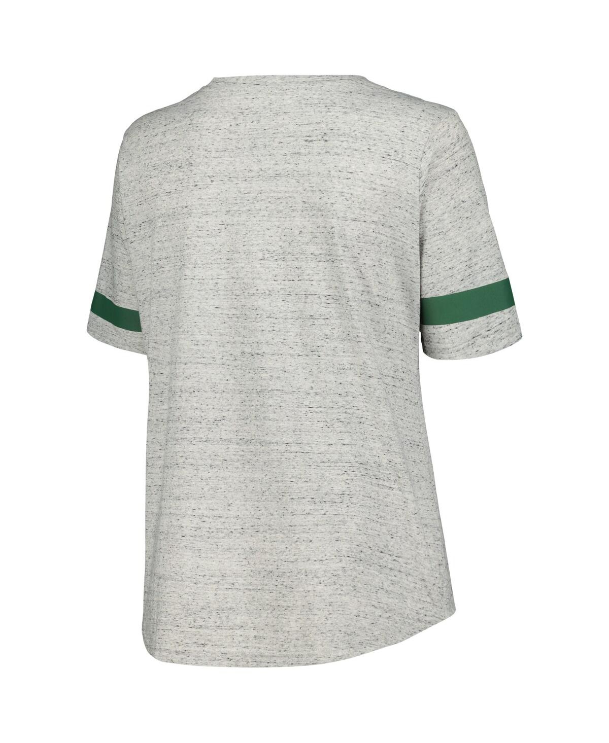 Fanatics Women'sMinnesota Wild Plus Size Lace-Up T-Shirt - Heather Gray