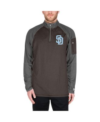 Men's Brown San Diego Padres Father's Day Raglan Quarter-Zip Top