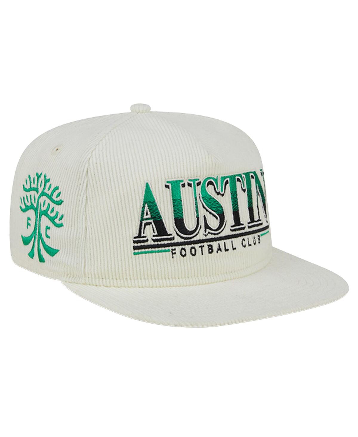 New Era Men's White Austin Fc Throwback Corduroy Golfer Adjustable Hat In White