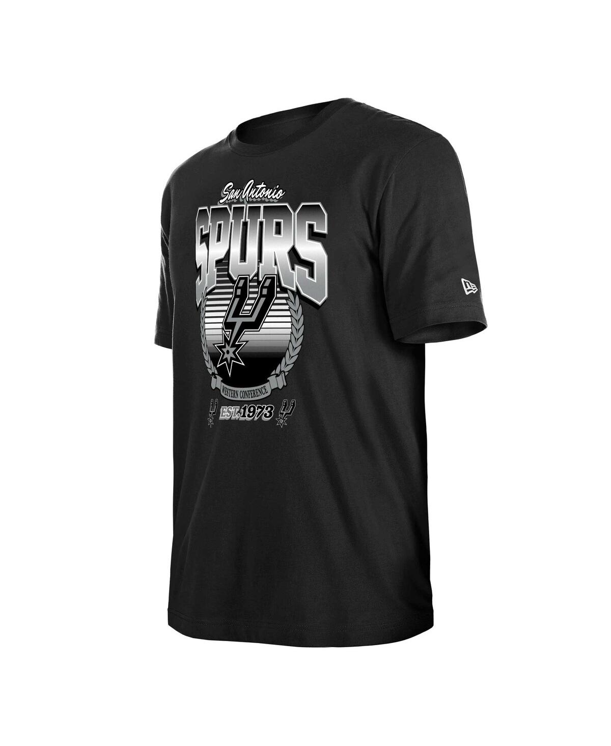 NEW ERA MEN'S AND WOMEN'S BLACK SAN ANTONIO SPURS SUMMER CLASSICS T-SHIRT 
