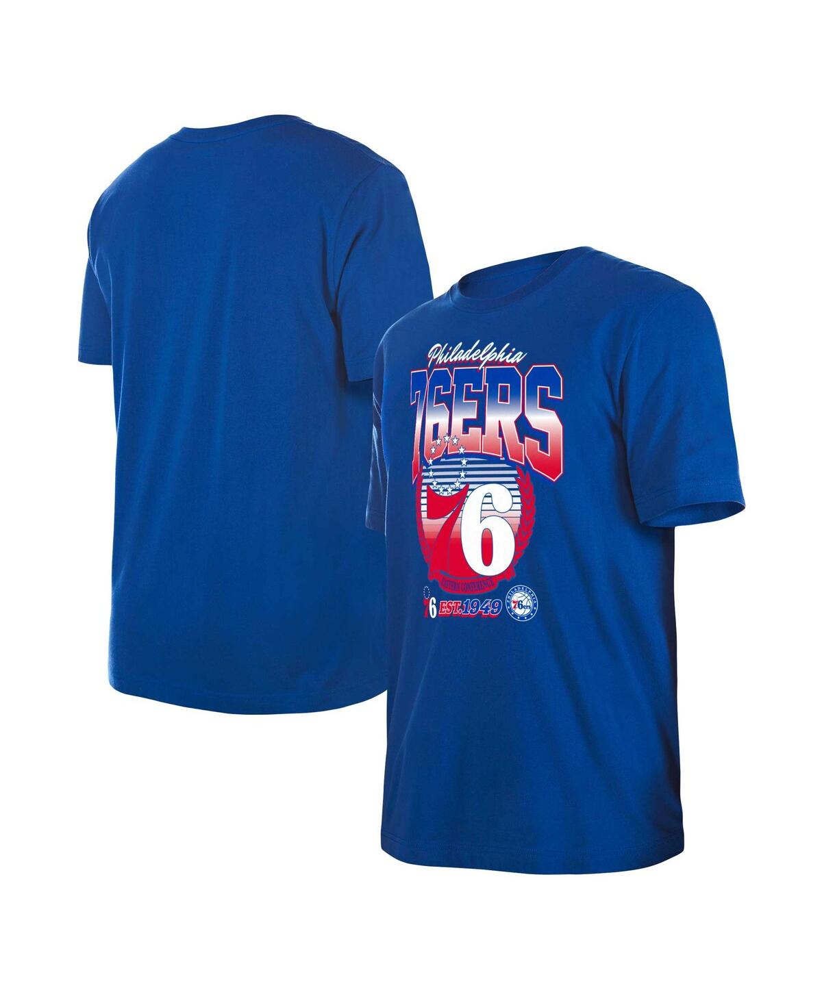 NEW ERA MEN'S AND WOMEN'S ROYAL PHILADELPHIA 76ERS SUMMER CLASSICS T-SHIRT 