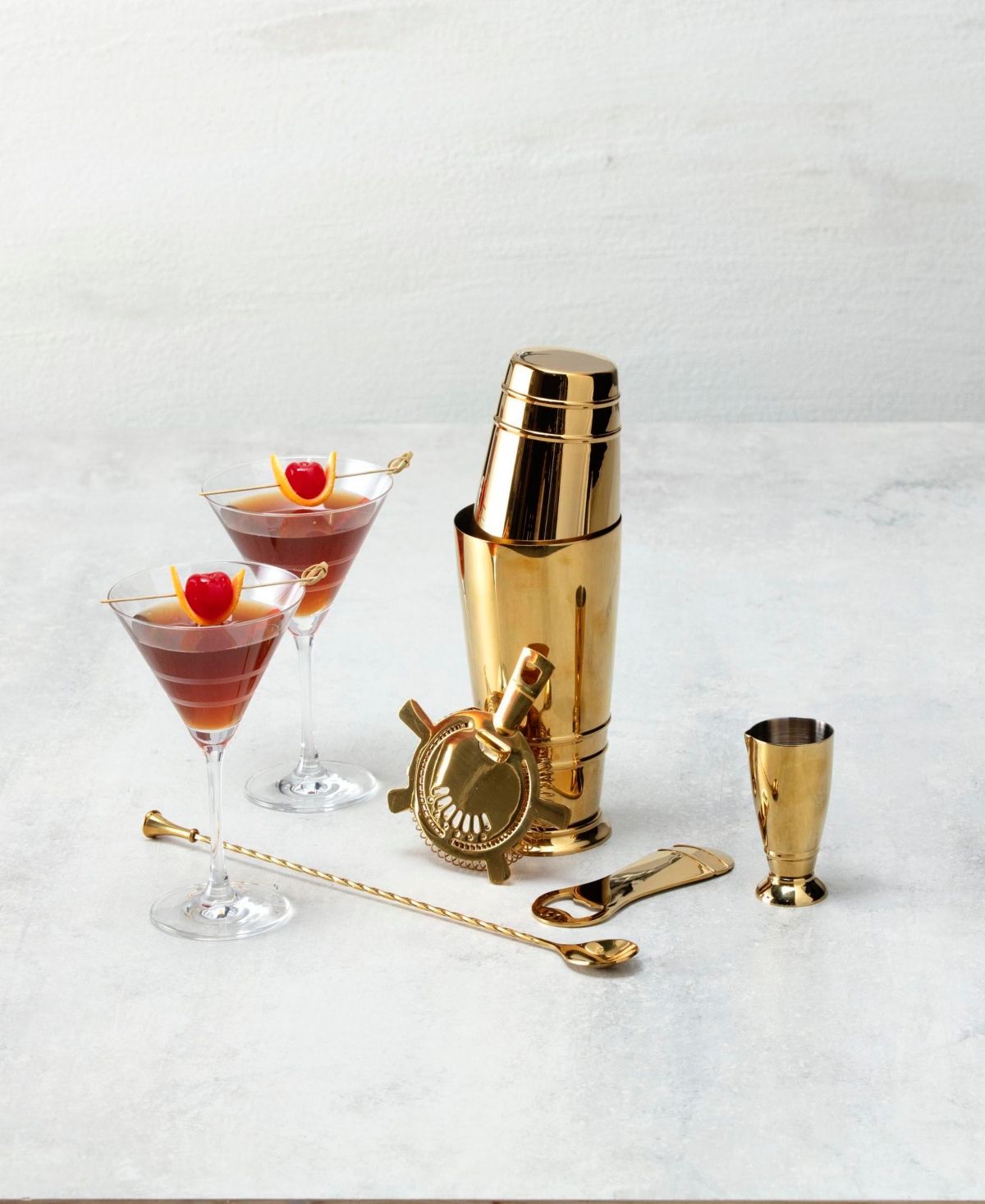 Fortessa Crafthouse Signature Gold Bartender Essentials Kit In Gold