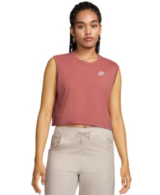 Nike - Women's Sportswear Club Cropped Sleeveless T-Shirt