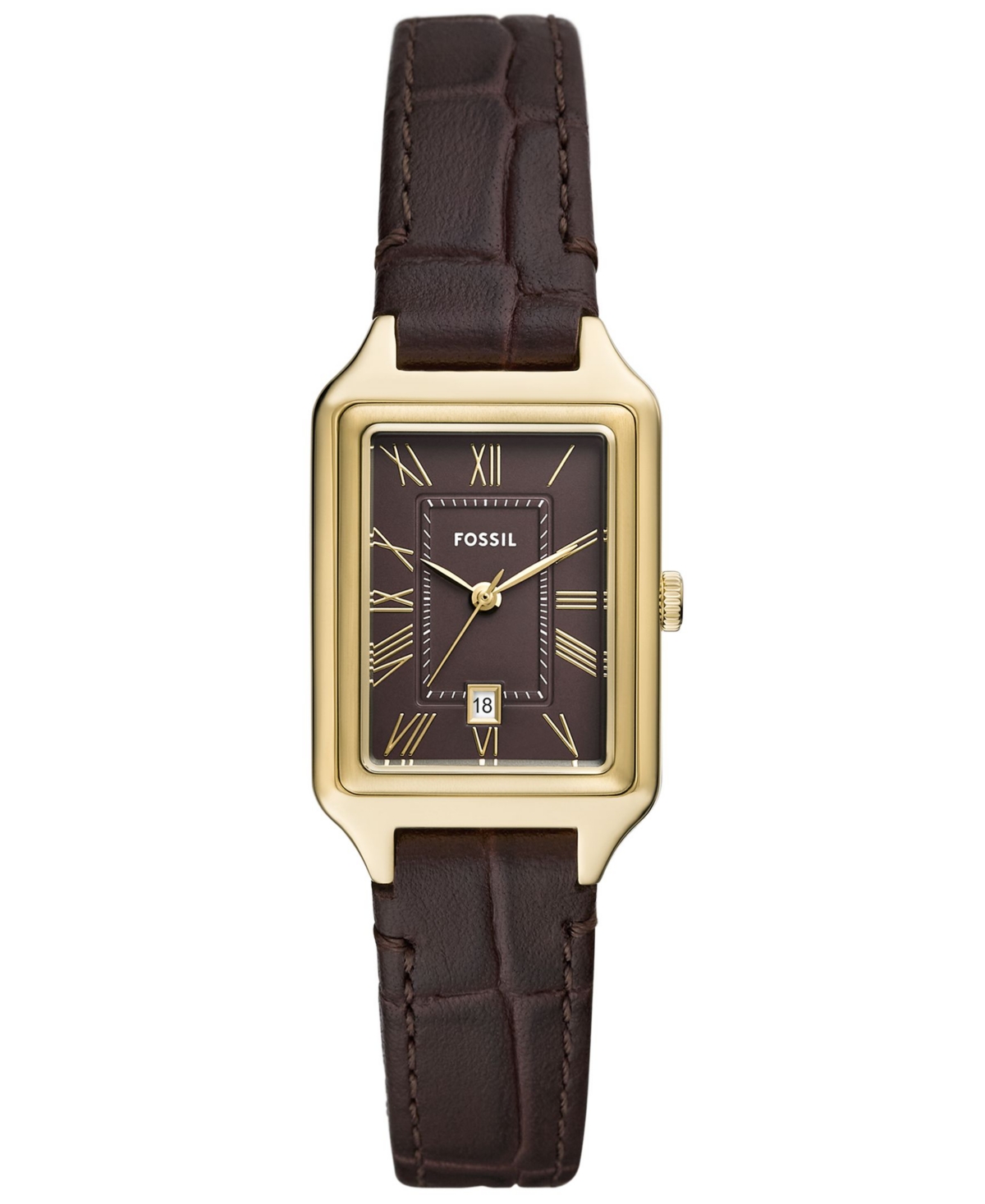 Fossil Women's Quartz Brown Croco Watch 23mm In Brown