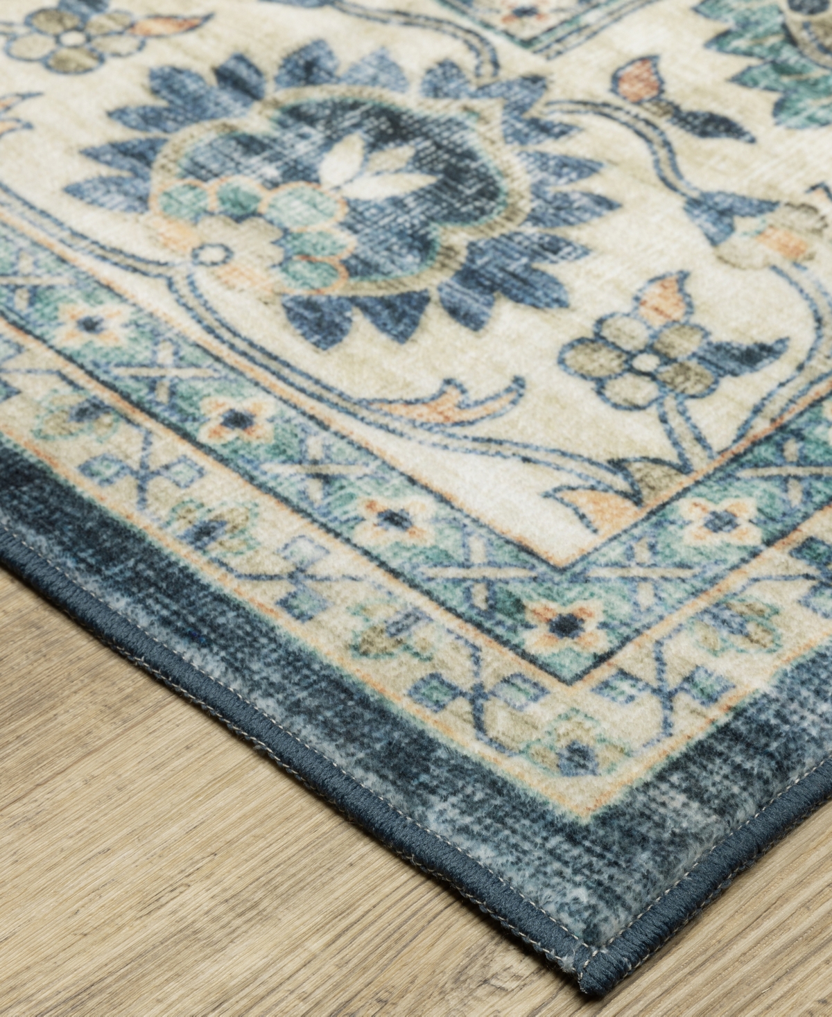 Oriental Weavers Sumter Washable Sum02 3'6x5'6 Area Rug In Blue