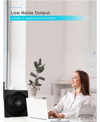 BLACK+DECKER Portable 9 Inch Box Fan, 3 Speed Settings & Self Standing