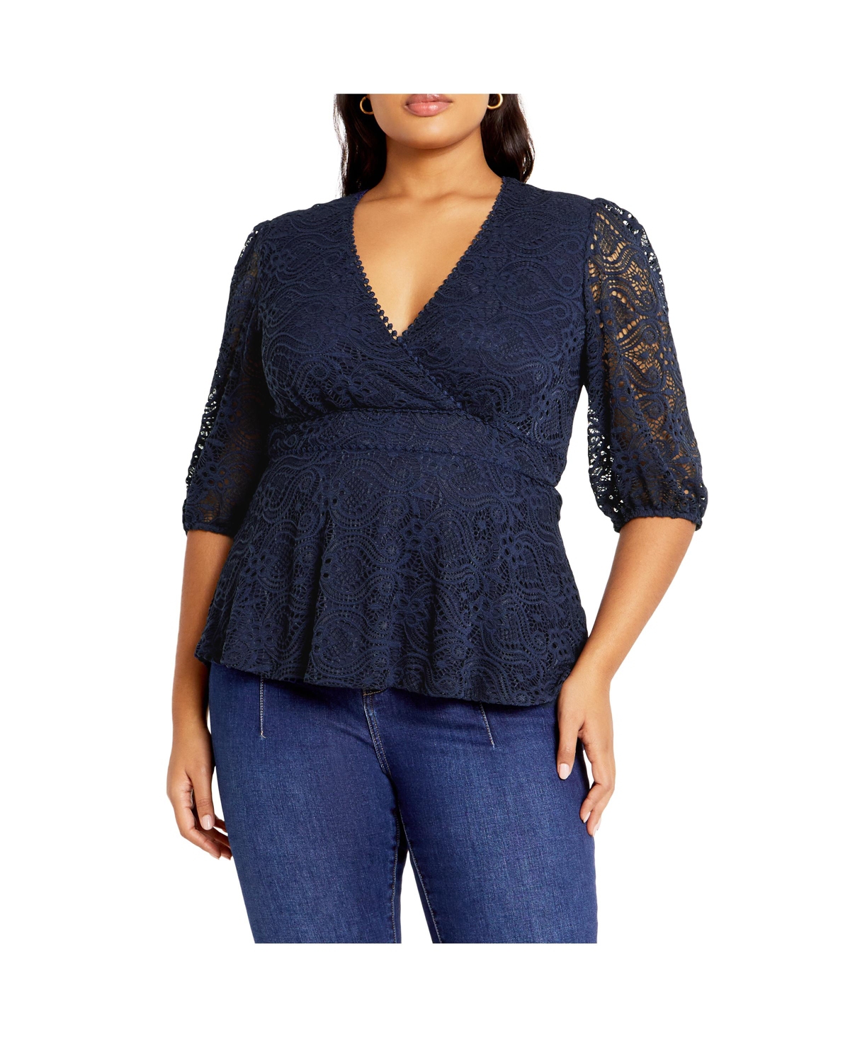 City Chic Women's Christa Lace Top