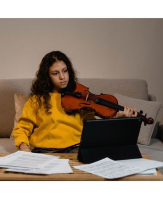 Solid Wood Violin 4/4 Full Set Fiddle Beginner Violin Full Size with Case Shoulder Rest for Student Adults