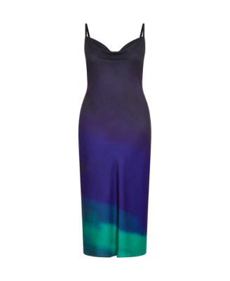 Plus Size Ombre Cowl Dress