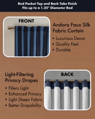 Andora Botanical Embroidered Curtain Panel, 50" x 84"