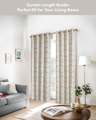 Raina Total Blackout Metallic Print Grommet Top Curtain Single Panel, 50"W x 63"L