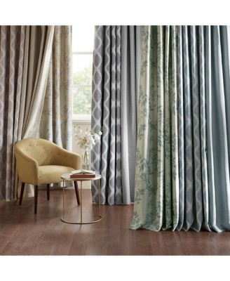 Julie Botanical Blackout Curtain Panel for Bedroom, Grommet Top Single Curtain for Living Room, Width 50 length 95 inches, Yellow Window Panel