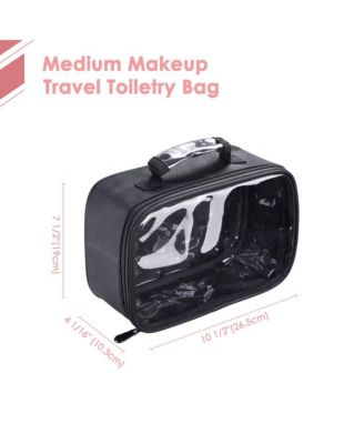 420D Clear Nylon Makeup Travel Toiletry Bag Portable Cosmetic Storage Organizer M