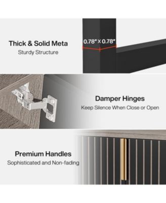 25-Pair 5-Tier Shoe Cabinet with Doors and Freestanding Storage Organizer for Bedroom, Hallway, Living Room